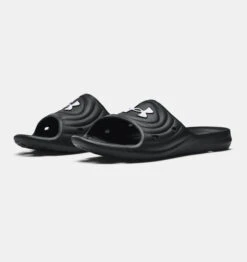 'Under Armour' Men's Locker IV Slide Sandal - Black / Black / White 8 'Under Armour' Men's Locker IV Slide Sandal - Black / Black / White -Under Armour Sales 3023758 001 PAIR 1024x1024@2x