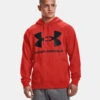 'Under Armour' Men's Rival Fleece Big Logo Hoodie - Radiant Red / Black