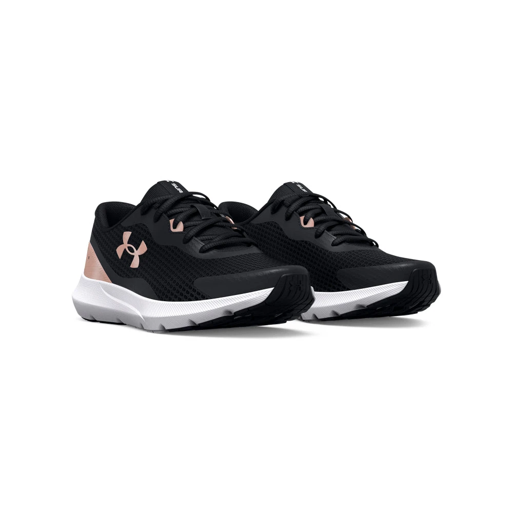 'Under Armour' Women's Surge 3 - Black / White / Rose Gold 4 'Under Armour' Women's Surge 3 - Black / White / Rose Gold - Image 4