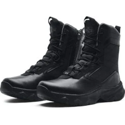 'Under Armour' Men's 8" Stellar G2 SR Side Zip Soft Toe - Black -Under Armour Sales s7.3024949 001 PAIR 1024x1024@2x