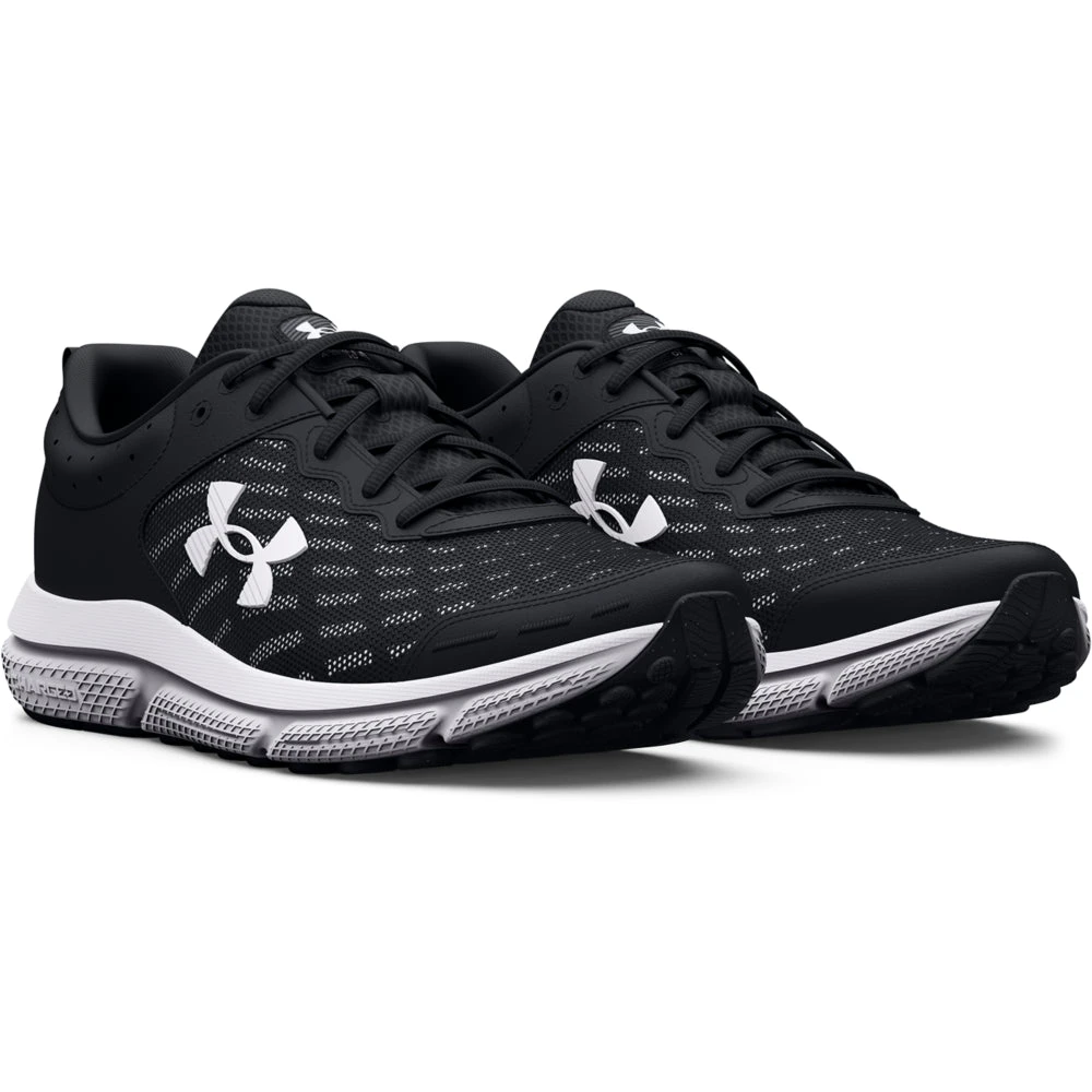 'Under Armour' Men's Charged Assert 10 - Black / White (Extra Wide) 4 'Under Armour' Men's Charged Assert 10 - Black / White (Extra Wide) - Image 4