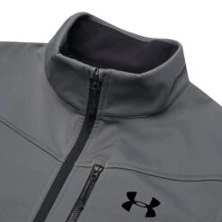 'Under Armour' Men's Coldgear Infrared Shield Jacket - Pitch Grey / Black -Under Armour Sales s7.PS1321438 012 HFADDS COLLAR EM 1024x1024@2x