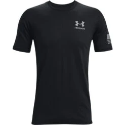 'Under Armour' Men's Freedom Flag T-Shirt - Black / Steel -Under Armour Sales s7.PS1370810 002 HF 1024x1024@2x