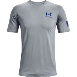 'Under Armour' Men's Freedom Flag T-Shirt - Steel Medium Heather / Royal -Under Armour Sales s7.PS1370810 036 HF 1024x1024@2x