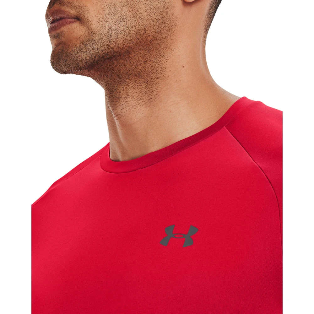 'Under Armour' Men's Tech 2.0 Tee - Red / Graphite 2 'Under Armour' Men's Tech 2.0 Tee - Red / Graphite - Image 2