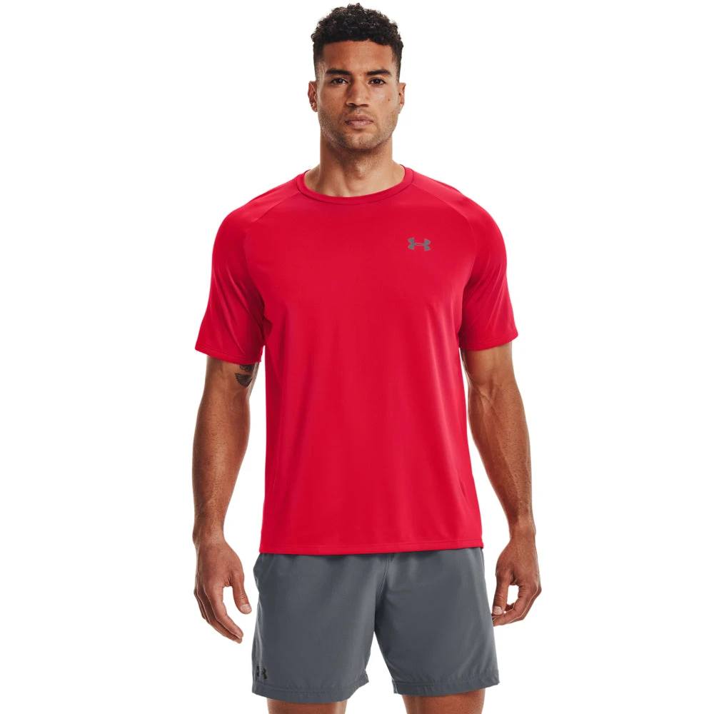 'Under Armour' Men's Tech 2.0 Tee - Red / Graphite 1 'Under Armour' Men's Tech 2.0 Tee - Red / Graphite