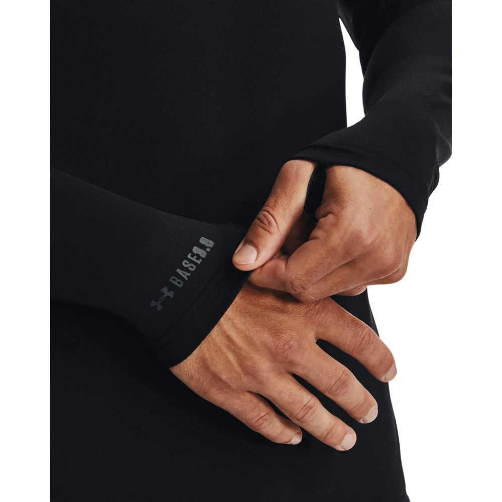 'Under Armour' Men's ColdGear® 3.0 All Season Baselayer Crew - Black 3 'Under Armour' Men's ColdGear® 3.0 All Season Baselayer Crew - Black - Image 3