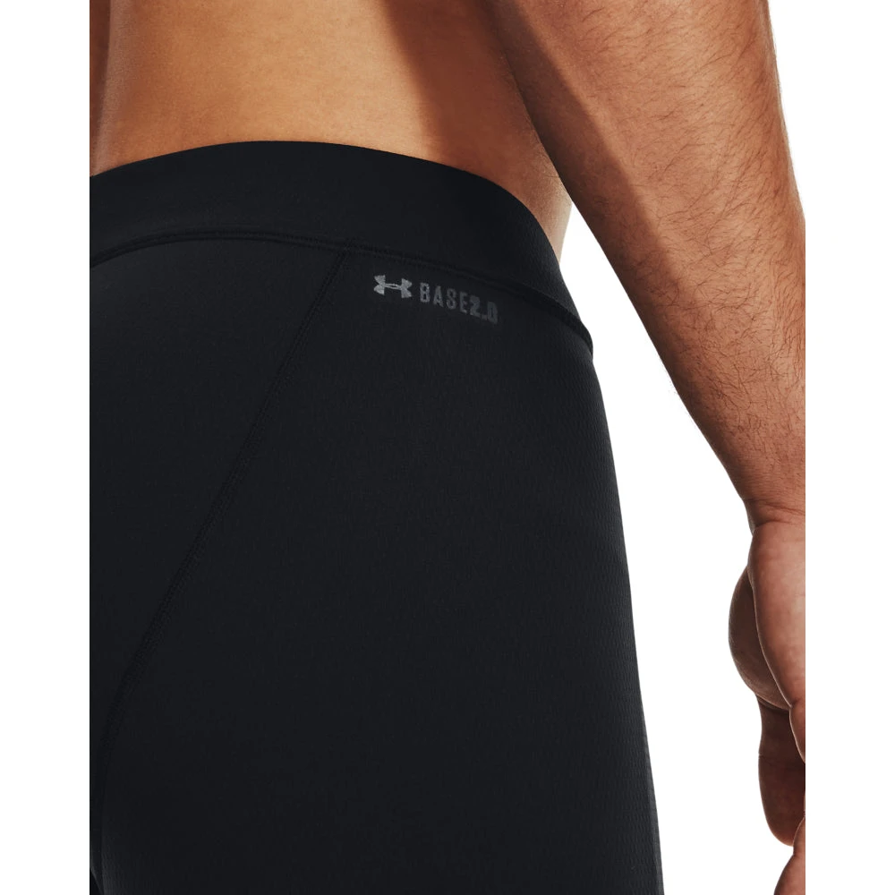 'Under Armour' Men's Coldgear Base 2.0 Leggings - Black / Pitch Gray 3 'Under Armour' Men's Coldgear Base 2.0 Leggings - Black / Pitch Gray - Image 3