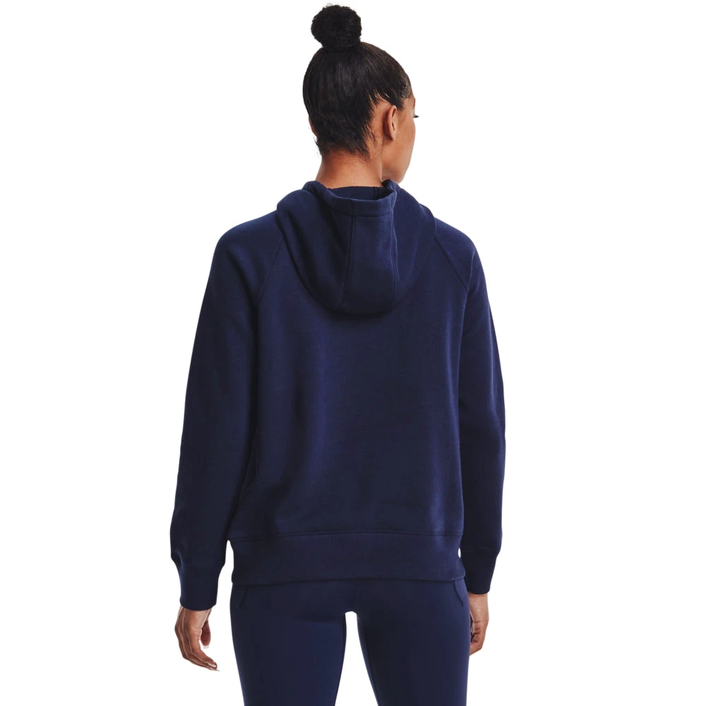 'Under Armour' Women's Rival Fleece Logo Hoodie - Midnight Navy / White 3 'Under Armour' Women's Rival Fleece Logo Hoodie - Midnight Navy / White - Image 3
