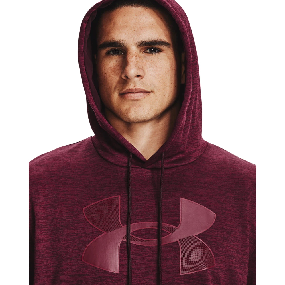 'Under Armour' Men's Armour Fleece® Big Logo Hoodie - Dark Maroon / League Red 2 'Under Armour' Men's Armour Fleece® Big Logo Hoodie - Dark Maroon / League Red - Image 2