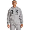 'Under Armour' Men's Rival Fleece Big Logo Hoodie - Mod Grey Light Heather / Onyx White