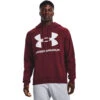 'Under Armour' Men's Rival Fleece Big Logo Hoodie - Chestnut Red / Onyx White