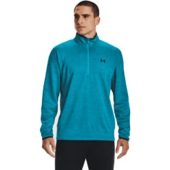 'Under Armour' Men's 1/2 Zip Fleece - Blue Topaz / Black