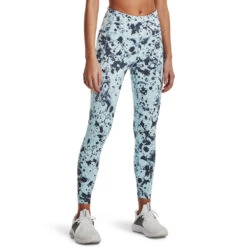'Under Armour' Women's Meridian Print Ankle Leggings - Purple / Blue / Silver