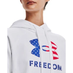 'Under Armour' Women's Freedom Rival Hoodie - White -Under Armour Sales s7.V5 1370026 100 COLLAR 1024x1024@2x