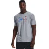 'Under Armour' Men's Freedom Hook T-Shirt - Steel / White