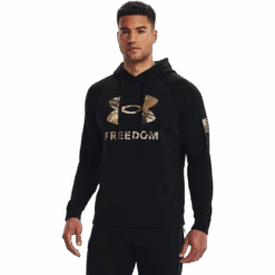 'Under Armour' Men's Freedom Fleece Hoodie - Black / Desert Sand
