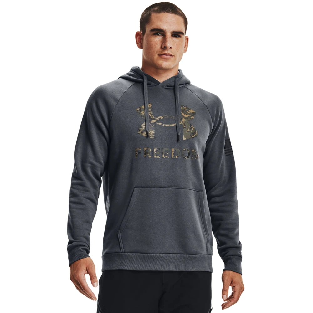 'Under Armour' Men's Freedom Fleece Hoodie - Pitch Gray / Toddy Green 1 'Under Armour' Men's Freedom Fleece Hoodie - Pitch Gray / Toddy Green