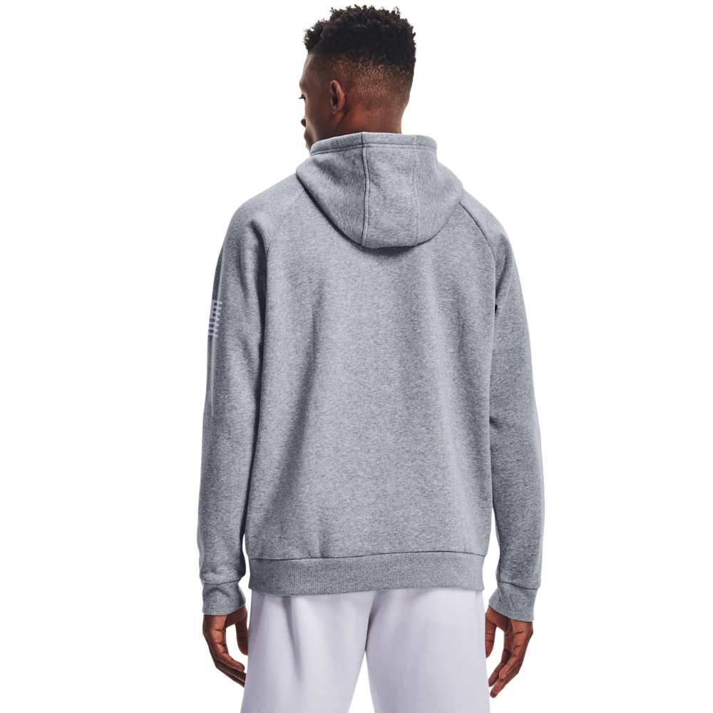 'Under Armour' Men's Freedom Fleece Hoodie - Steel Medium Heather 3 'Under Armour' Men's Freedom Fleece Hoodie - Steel Medium Heather - Image 3