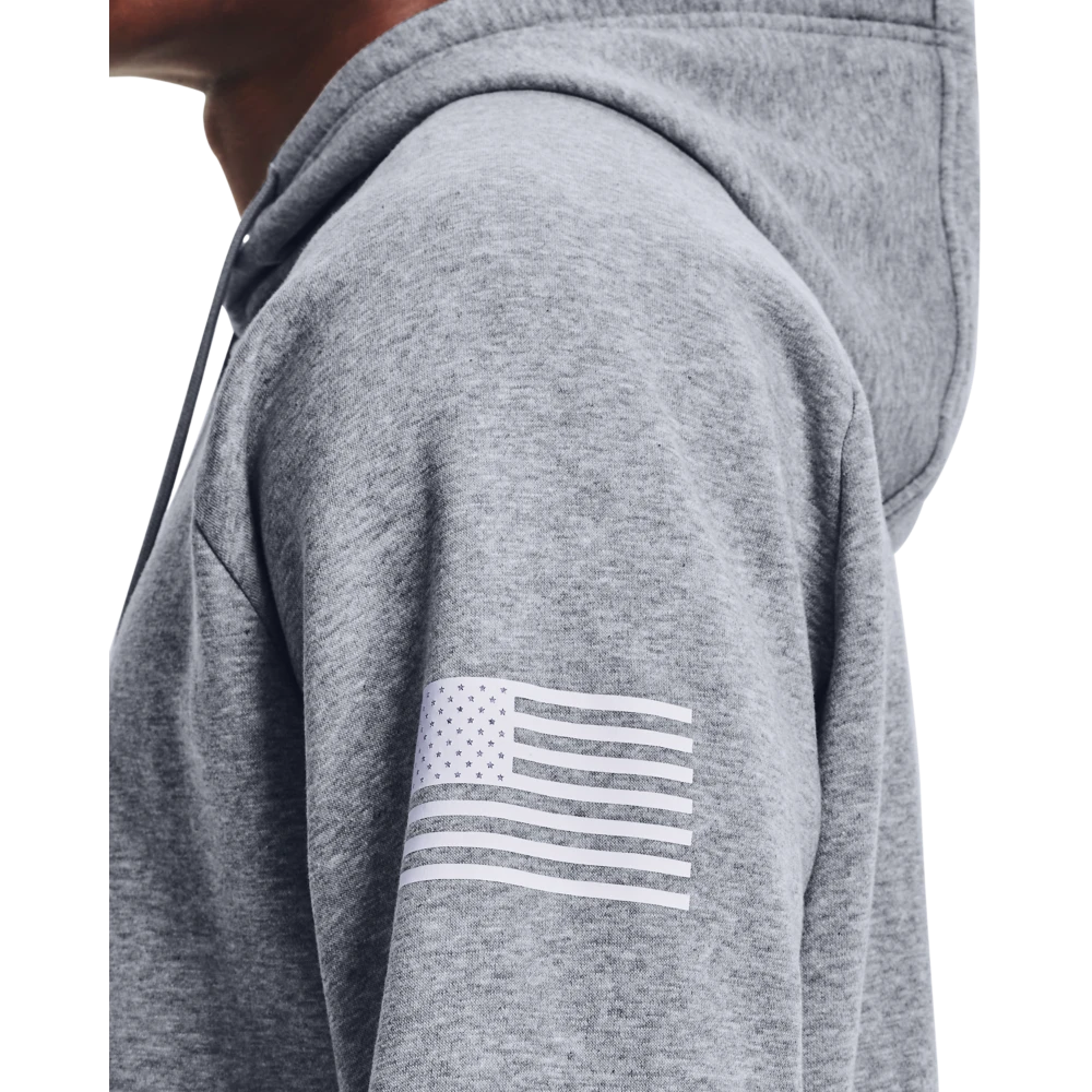 'Under Armour' Men's Freedom Fleece Hoodie - Steel Medium Heather 2 'Under Armour' Men's Freedom Fleece Hoodie - Steel Medium Heather - Image 2