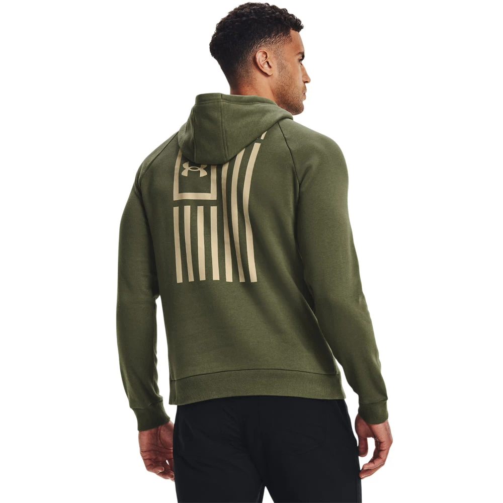 'Under Armour' Men's Freedom Flag Hoodie - Marine OD Green 3 'Under Armour' Men's Freedom Flag Hoodie - Marine OD Green - Image 3