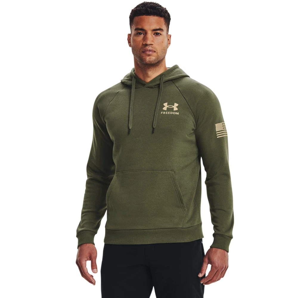 'Under Armour' Men's Freedom Flag Hoodie - Marine OD Green 1 'Under Armour' Men's Freedom Flag Hoodie - Marine OD Green