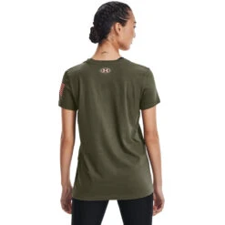 'Under Armour' Women's Freedom Logo T-Shirt - Marine OD Green / Pink Sands 5 'Under Armour' Women's Freedom Logo T-Shirt - Marine OD Green / Pink Sands -Under Armour Sales s7.V5 1370815 390 BC 1024x1024@2x
