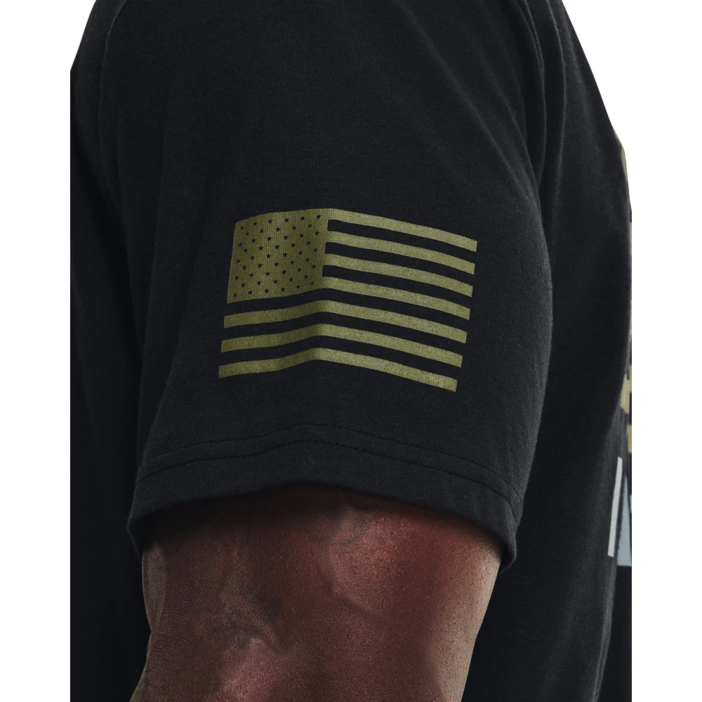 'Under Armour' Men's New Freedom Banner T-Shirt - Black 2 'Under Armour' Men's New Freedom Banner T-Shirt - Black - Image 2
