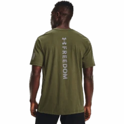 'Under Armour' Men's New Freedom Spine T-Shirt - Marine OD Green