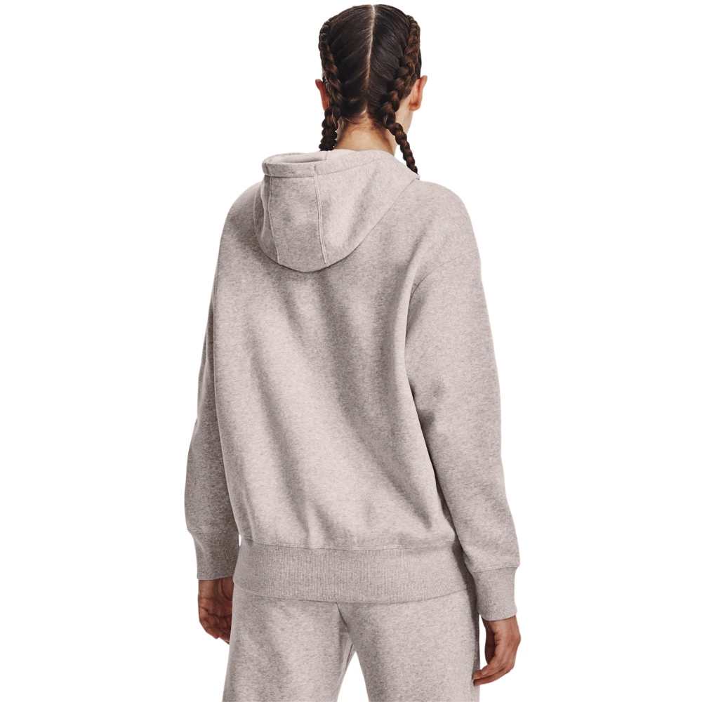 'Under Armour' Women's Rival Fleece Oversized Hoodie - Ghost Grey Light Heather - White 2 'Under Armour' Women's Rival Fleece Oversized Hoodie - Ghost Grey Light Heather - White - Image 2