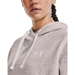 'Under Armour' Women's Rival Fleece Oversized Hoodie - Ghost Grey Light Heather - White 5 'Under Armour' Women's Rival Fleece Oversized Hoodie - Ghost Grey Light Heather - White -Under Armour Sales s7.V5 1373026 592 COLLAR 1024x1024@2x