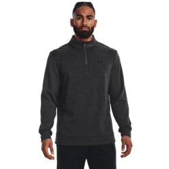 'Under Armour' Men's Fleece Twist 1/4 Zip - Jet Grey