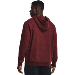 'Under Armour' Men's Rival Fleece 1/2 Zip Hoodie - Chestnut Red Light Heather / Onyx White -Under Armour Sales s7.V5 1373371 690 BC 1024x1024@2x